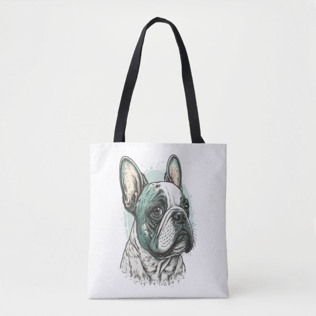 Bolsa Tote Buldogue francês (Frente)