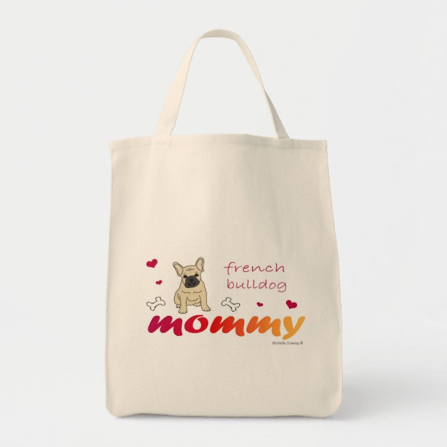Bolsa Tote buldogue francês (Frente)