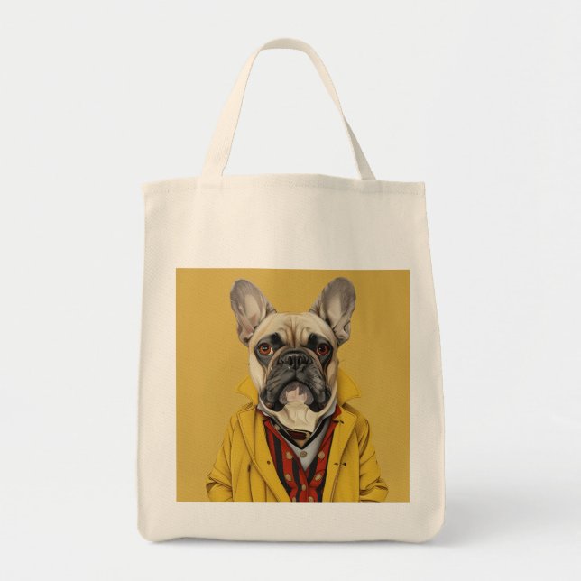 Bolsa Tote Buldogue Francês (Frente)