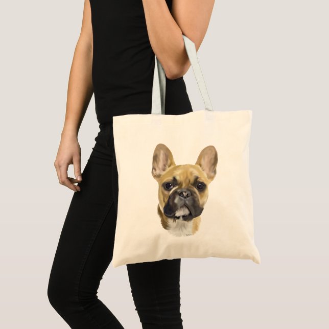 Bolsa Tote Buldogue Francês (Frente (produto))