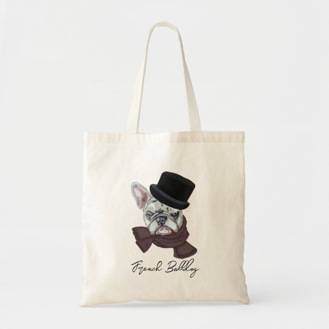 Bolsa Tote Buldogue Francês (Frente)