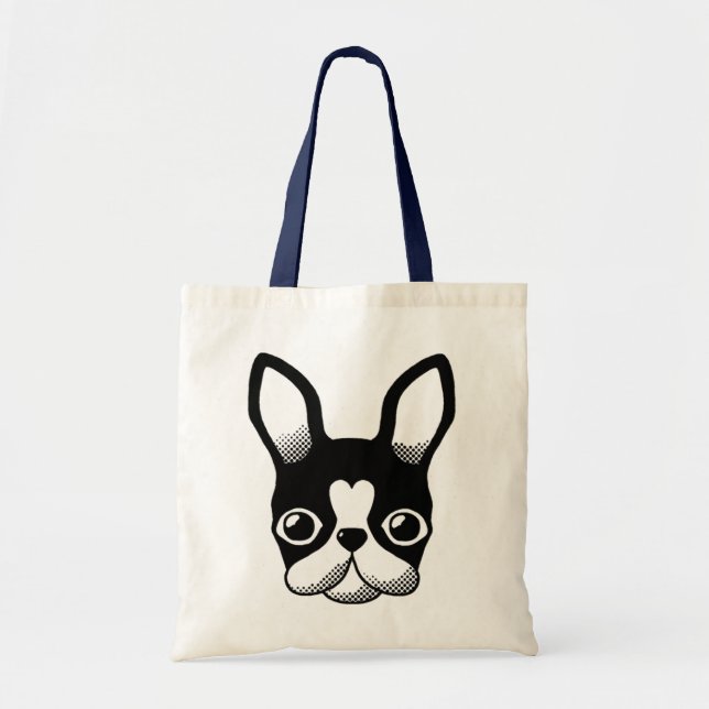 Bolsa Tote Buldogue francês/Boston Terrier (Frente)