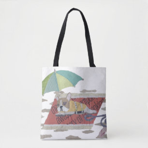 Bolsa Tote Buldogue francês, Frenchie Pied, colorido, pop,