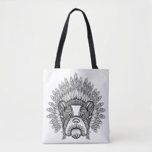 Bolsa Tote Buldogue francês inspirado na capota 2 da guerra