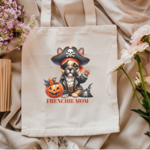 Bolsa Tote Buldogue Francês Pirata Halloween Frenchie Mãe