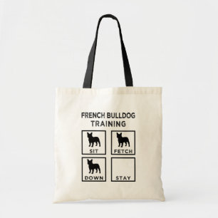 Bolsa Tote Buldogue francês que treina a sacola engraçada