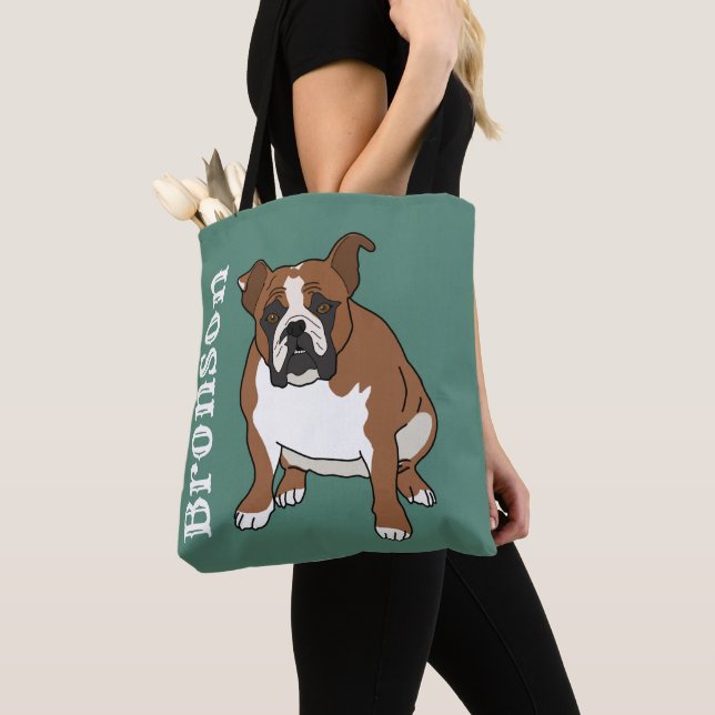 Bolsa Tote Buldogue Inglês (Close Up)