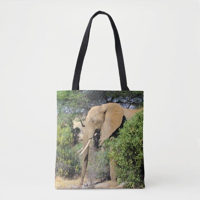 Bolsa Tote Bull Elephant - African Wildlife (Frente)