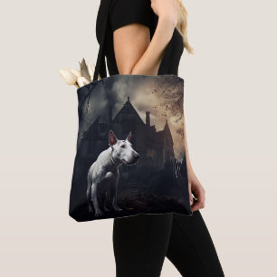 Bolsa Tote Bull Terrier Dia das Bruxas Assustador