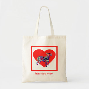 Bolsa Tote Bull Terrier English Dog Silhouhouse Melhor Cachor