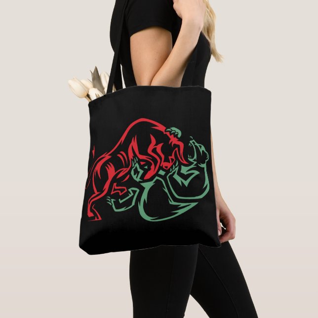 Bolsa Tote Bull vs Bear (Close Up)