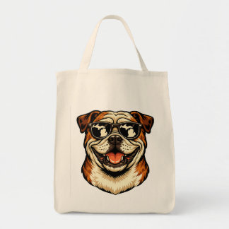 Bolsa Tote Bulldog de Michigan Usando Óculos de Sol