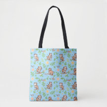 Bolsa Tote Bulldog Floral Arejada de Primavera Ama