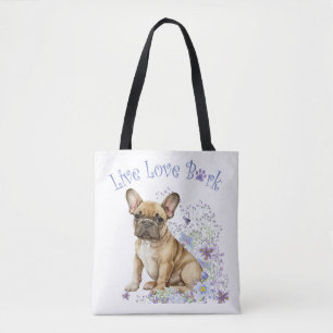 Bolsa Tote Bulldog Floral Francês