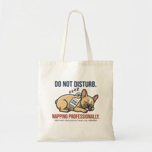 Bolsa Tote Bulldog Francês Engraçado Não Perturbe Dormindo Fr