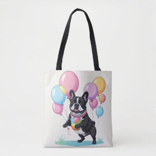 Bolsa Tote Bulldogue Francês Dia Feliz Bulldogue Francês