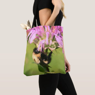 Bolsa Tote Bumble Bee No Balão De Abelhas Flower Close Up (Fe