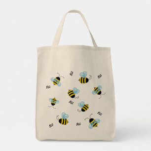 Bolsa Tote Bumble Bees Ocupadas Carregar Reutilizável