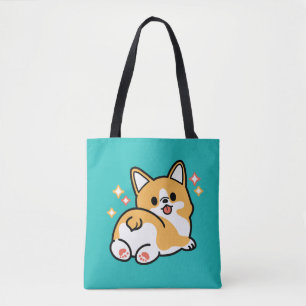Bolsa Tote Bumbum de Corgi e Víblias de Nap - Cachorro Dormin