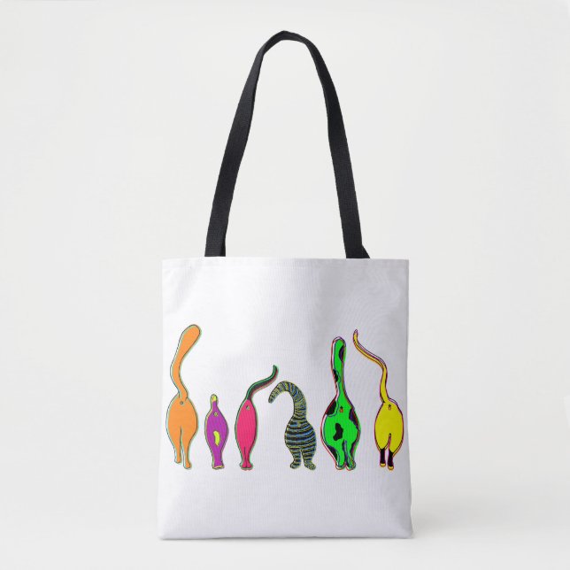 Bolsa Tote Bumbuns Coloridos de Gatos (Frente)