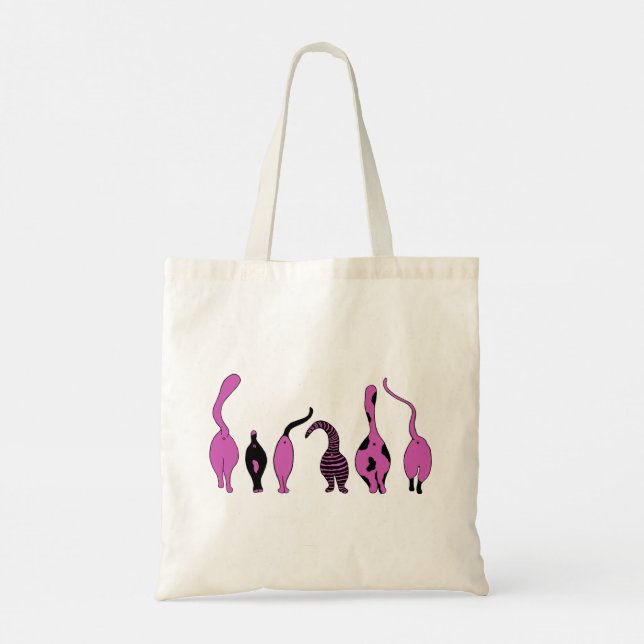 Bolsa Tote Bumbuns de Gato Roxo (Verso)