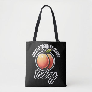 Bolsa Tote Bunda de Pêssego Chute Algum Traseiro Sério Hoje M