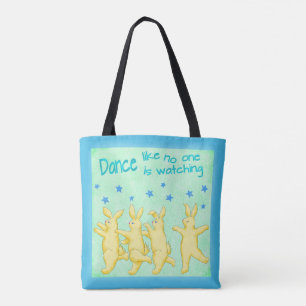 Bolsa Tote Bunnies Dançam Como se ninguém estivesse assistind