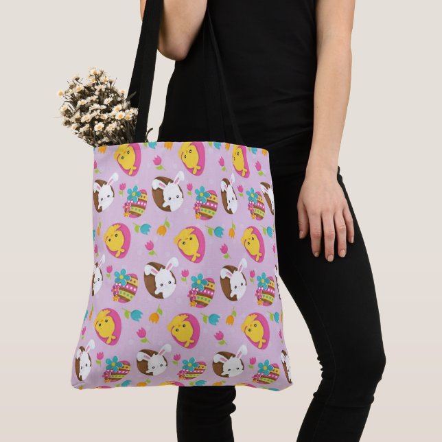 BOLSA TOTE BUNNIES E PINTINHOS MAIS LEVES (Close Up)