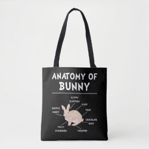 Bolsa Tote Bunny Anatomia Coelho Coelho Coelho Coelhinho Coel