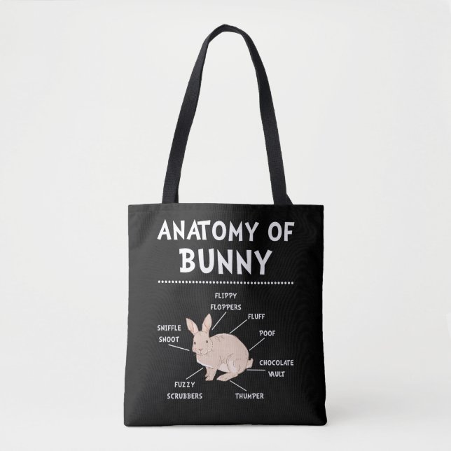 Bolsa Tote Bunny Anatomia Coelho Coelho Coelho Coelhinho Coel (Frente)
