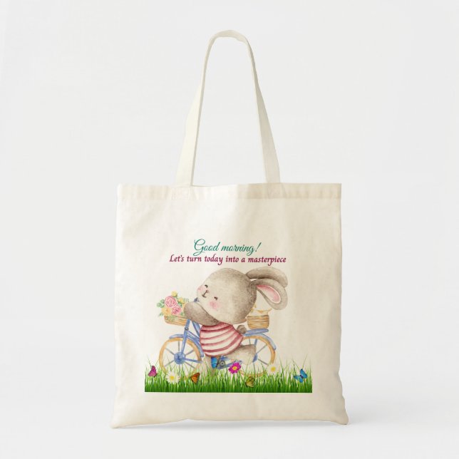 Bolsa Tote Bunny Bike Tote Bag (Frente)