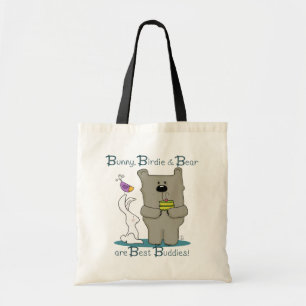 Bolsa Tote Bunny, Birdie e Bear - Melhores Amigos