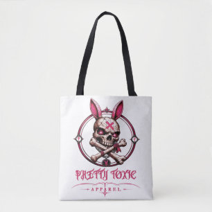 Bolsa Tote Bunny Caveira Bonito Tóxico Street Feminino Pastel