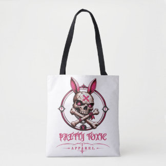 Bolsa Tote Bunny Caveira Bonito Tóxico Street Feminino Pastel