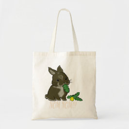 Bolsa Tote Bunny eating dandelion