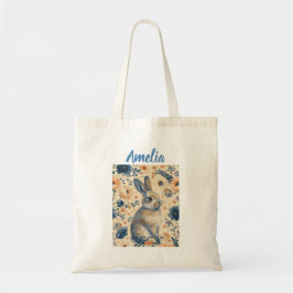 Bolsa Tote Bunny Rabbit Delft Blue Easter Holiday