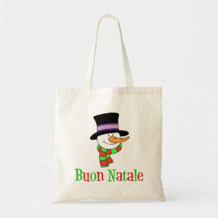 Bolsa Tote Buon Natale italiano natalino Snowman