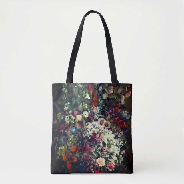 Bolsa Tote Buquê bonito de Flores em um Vaso (Frente)