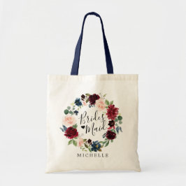 Bolsa Tote Buquê de Borgonha | Bridesmaid