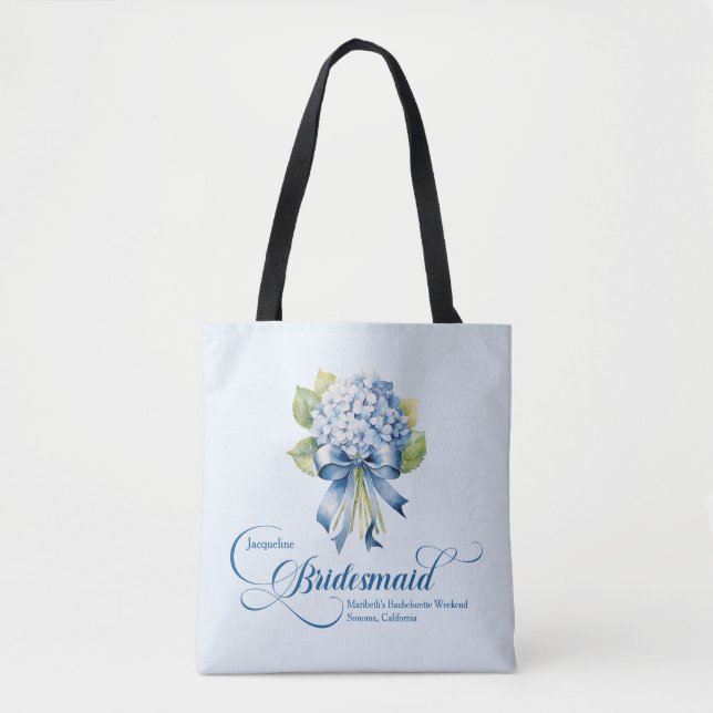 Bolsa Tote Buquê de Bridesmaid Blachelorette (Frente)