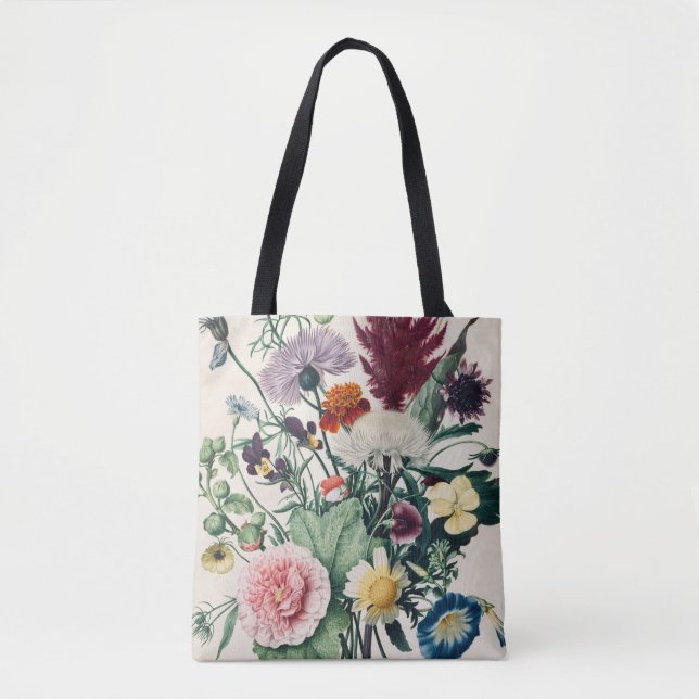 Bolsa Tote Buquê de colheita de flores (Frente)