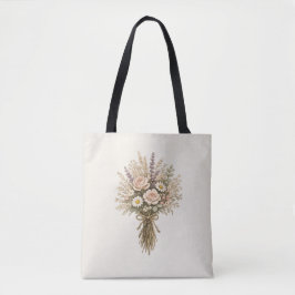 Bolsa Tote Buquê de Flores Silvestres Vintage