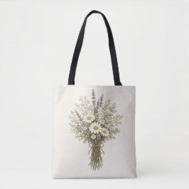 Bolsa Tote Buquê de Flores Silvestres Vintage
