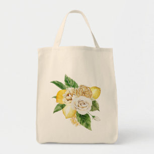 Bolsa Tote buquê de limões e rosas