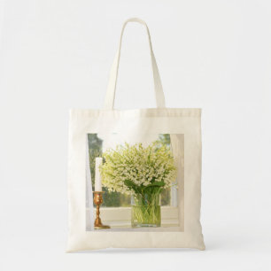 Bolsa Tote Buquê de lírios de flores de primavera do vale