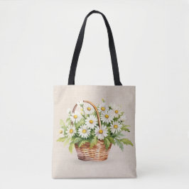 Bolsa Tote Buquê De Margarida De Aquarelas No Soquete