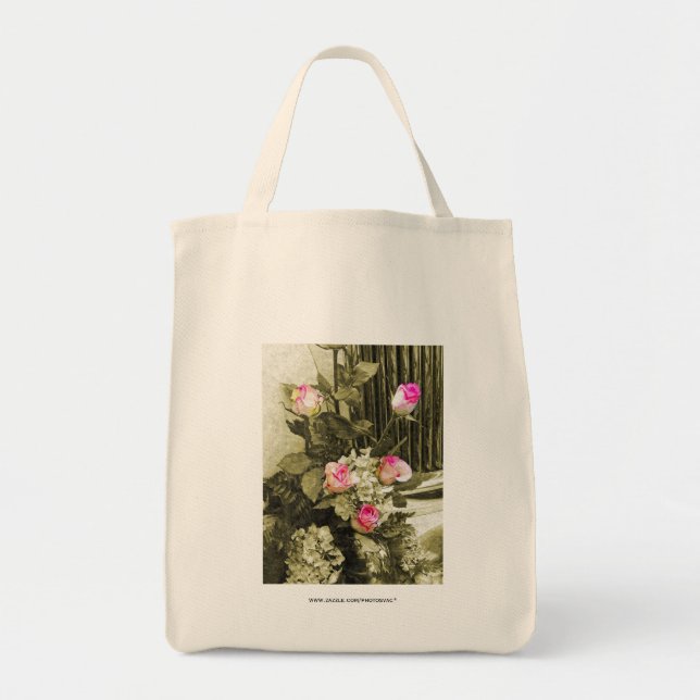 Bolsa Tote Buquê de Noiva Vintage (Frente)