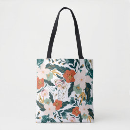 Bolsa Tote Buquê Flor Blossom Computador Arte Branca Saco de 