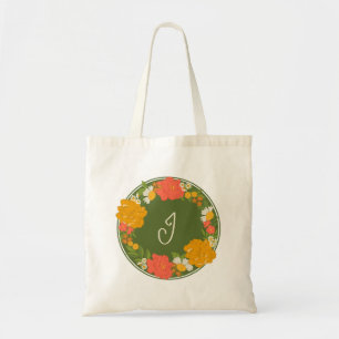Bolsa Tote Buquê Floral Presente Monogramado para Chá de Noiv