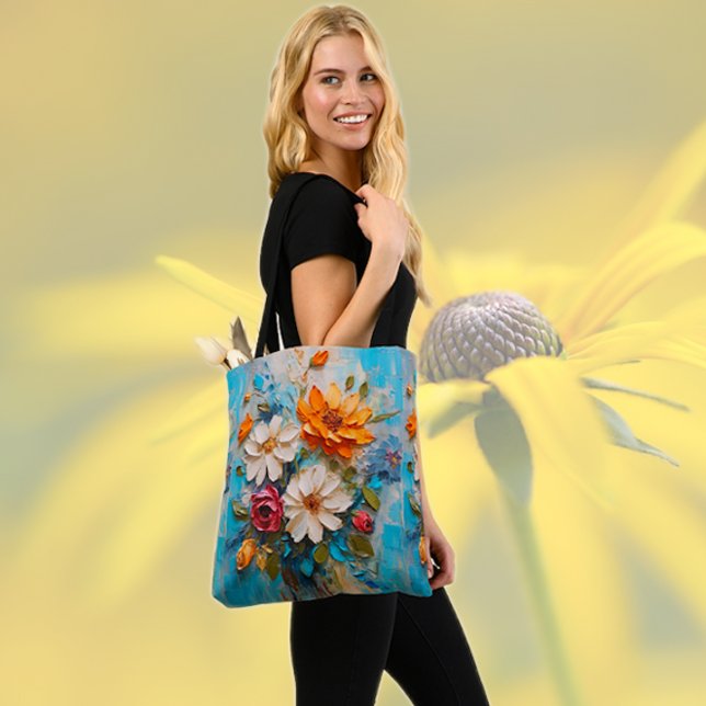 Bolsa Tote Buquê Pintado à Faca (Criador carregado)